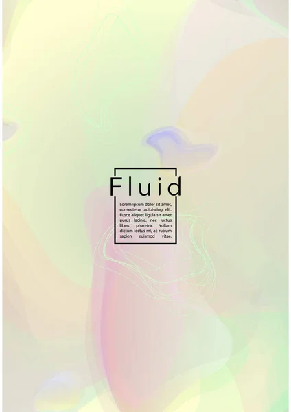 Futuristische Geometrische Cover Design met gradiënt en abstracte lijnen, cijfers voor uw bedrijf. Template Fluid Rainbow Poster Design, Gradient Flow Effect voor Electronic Festival. — Stockvector