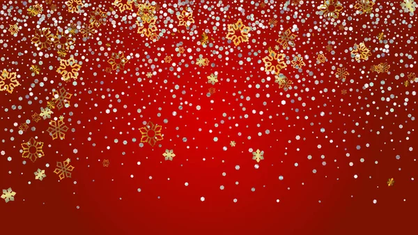 Christmas Vector Background with Falling Glitter Snowflakes and Stars Розташований на прозорому. Реалістичний снігопад. Glitter Overlay Print. Зимова партія. Дизайн для знамена, постер. — стоковий вектор