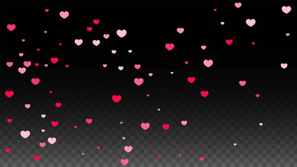 Hearts Confetti Falling Background. Patrón de San Valentín. Elemento de diseño romántico de corazones dispersos. Amor. Momento dulce. Un regalo. Lindo elemento de diseño para ventas o celebración. — Vector de stock