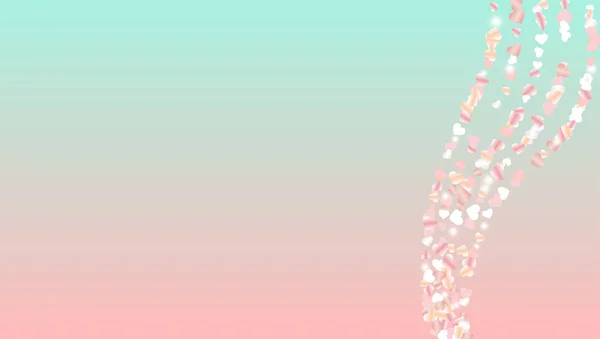Glamour Background Confetti Hearts Glitter Particles День Святого Валентина Партійний — стоковий вектор