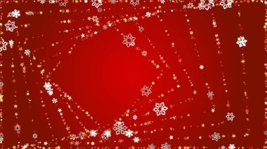 Winter Vector Background with Falling Glitter Snowflakes and Stars. Isolated on Transparent. Glitter Snow Twinkly Pattern. Glitter Overlay Print. Winter Party. Design for Print.