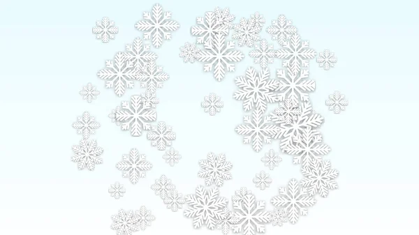 Fond Vectoriel Noël Avec Des Flocons Neige Tombants Isolé Sur — Image vectorielle