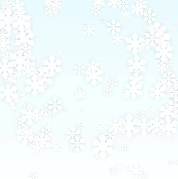 Vector Background Falling Snowflakes 화이트 그라운드에서 분리되었다 스노우 스파클 Snowfall — 스톡 벡터