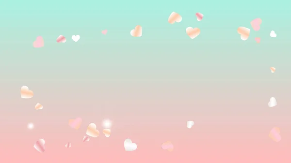 Bright Background Confetti Hearts Glitter Particle Saint Valentin Modèle Disco — Image vectorielle