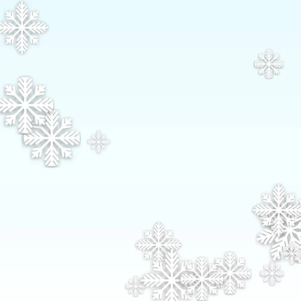 Vector Background Falling Snowflakes 화이트 그라운드에서 분리되었다 2015 Glitter Design — 스톡 벡터