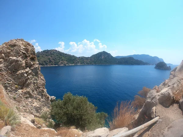 Icmeler Körfezi Ege Akdeniz Manzaralı Türkiye Nin Marmaris Tatil Beldesi — Stok fotoğraf