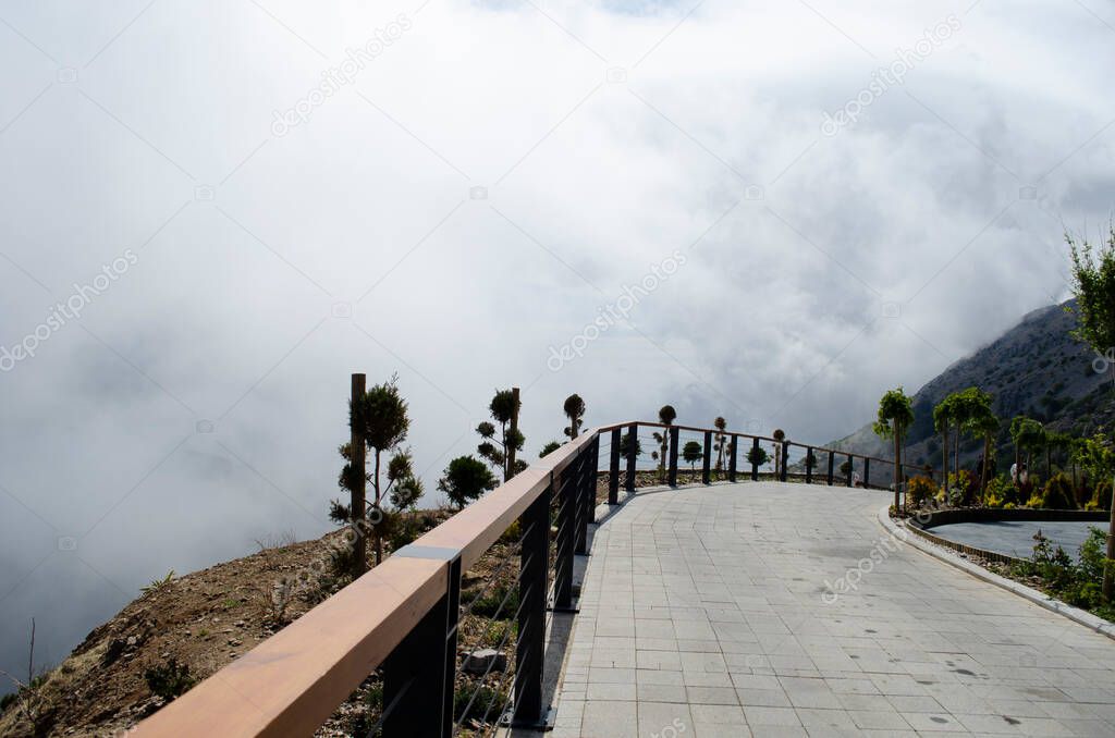 Mount Babadag and the new funicular , Oludeniz beach, Turkey June 2021