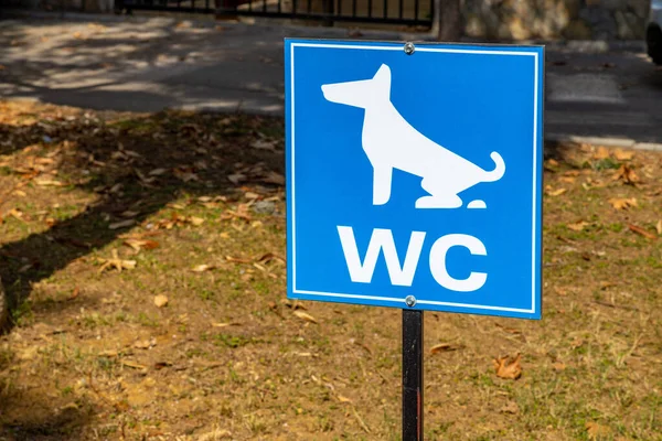 Знак Собачого Туалету Парку Собак Особливе Місце Собак — стокове фото