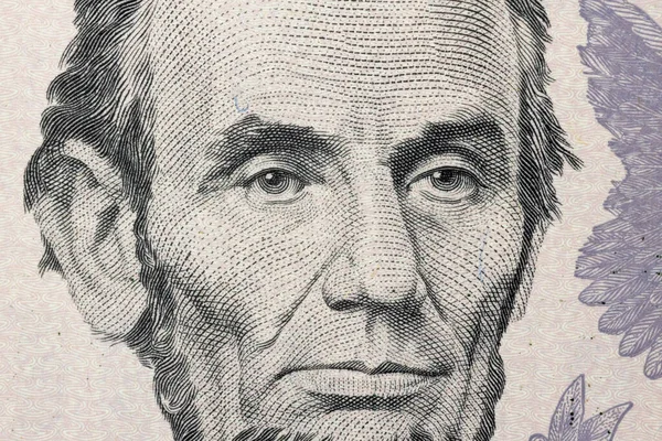 Abraham Lincoln Porträtt Närbild Bakgrund — Stockfoto