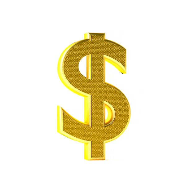 Dollar Sign Angle View Rendering — Stock Photo, Image
