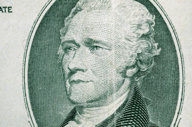 Başkan Hamilton 10 dolarlık banknotun üzerinde