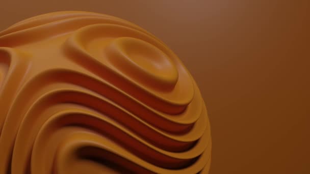 Orange Konst Sfär Bakgrund Loop Animation Abstrakt Organisk Plasma Sfär — Stockvideo