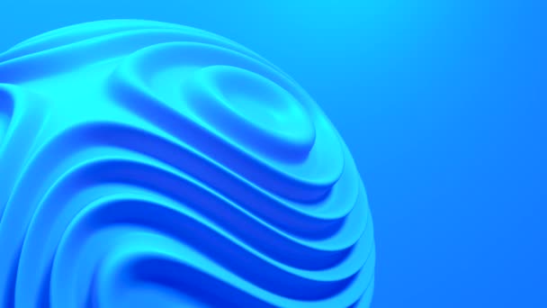 Blue Art Sphere Background Loop Animation Eines Abstrakten Organischen Plasmakugelhintergrundes — Stockvideo