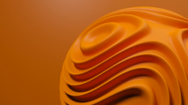 Orange Art Sphere Background Animação Loop Fundo Abstrato Esfera Plasma — Vídeo de Stock