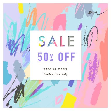 Satış banner tasarımı. Satılık şablon, etiket, poster.  