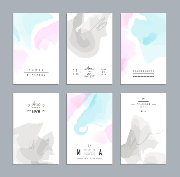 Conjunto de tarjetas artísticas creativas universales . — Vector de stock