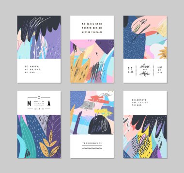 Yaratıcı evrensel çiçek kart dizisini yer ile metniniz için.