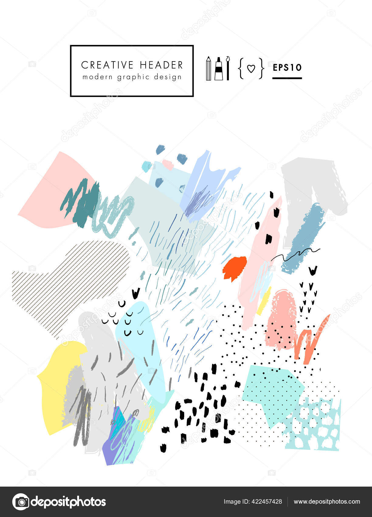 Abstract Creative Header Modern Artistic Background Contemporary Graphic  Design Vector Stock Vector by ©leepoo 422457428, image size:1224x1700