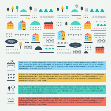 Eko yapı illüstrasyon