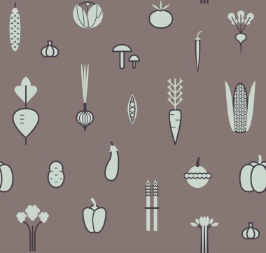 Farklı sebzelerle kusursuz desen