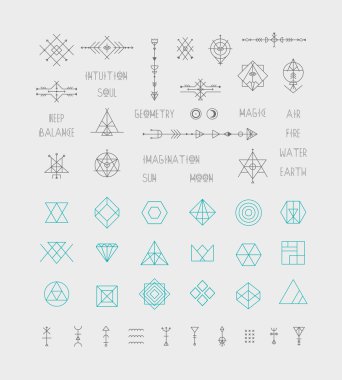 Trendy geometrik simgeler kümesi