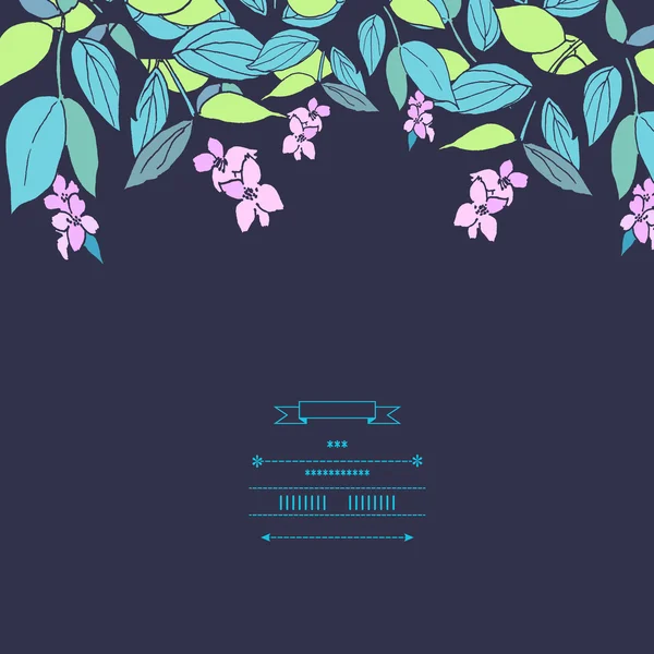 Decoración suave con flores — Vector de stock