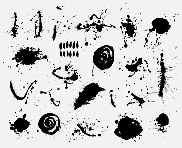 Inkblot collection background — Stock Vector