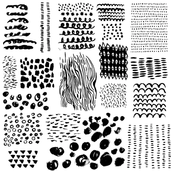 Hand Drawn pattern made with ink — Stock Vector