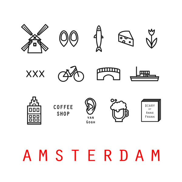 Amsterdam icons