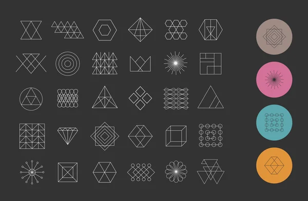 Conjunto de 30 formas geométricas — Vector de stock