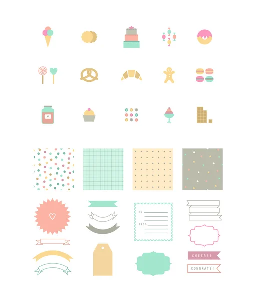 Set of different icons and elements. — Stock Vector