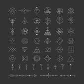 Set of trendy geometric icons