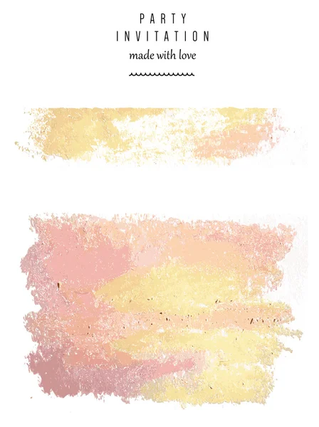 Umělecké Pozvánka s olejové pastelové textury — Stockový vektor