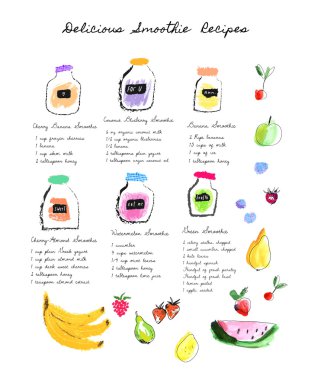 Sağlıklı taze smoothies Tarifler.