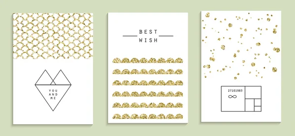 Conjunto de invitaciones de boda, fiesta — Vector de stock