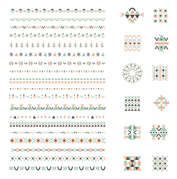 Escovas étnicas, elementos decorativos Gráficos Vetores