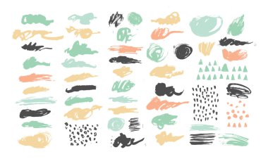 Collection of unusual creative artistic backgrounds made with ink