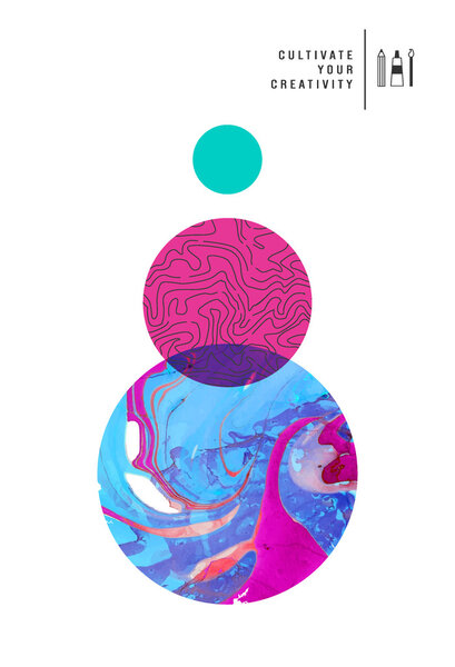 Abstract painting template. Handmade texture 