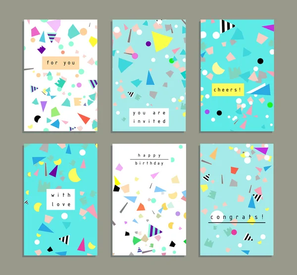 Collection of party cards and invitations — Stockvector