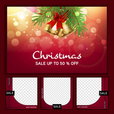 Kara Cuma sosyal medya dijital pazarlama ve satış tanıtımı için bir şablon yayınladı. Bayrak teklifi. Siyah ve kırmızı renk. mockup fotoğraf vektör çerçeve seti.