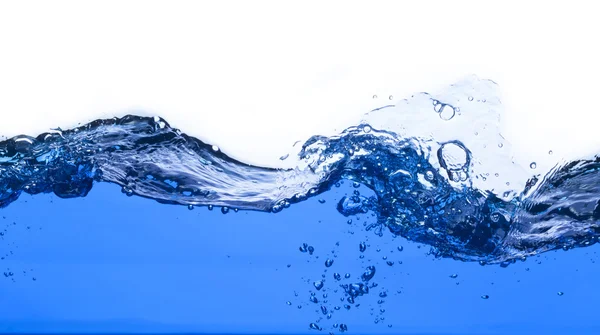 Hermosa salpicadura de agua con burbujas — Foto de Stock