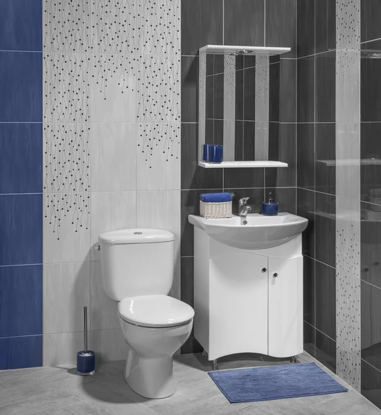 Modern banyo lavabo ve tuvalet ile lüks iç — Stok fotoğraf