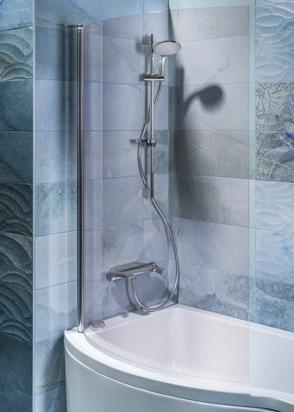 Interior bathroom with tub and shower — Stock Photo, Image