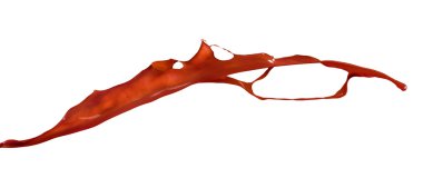 Beyaz arka plan üzerinde kırmızı sıçrama