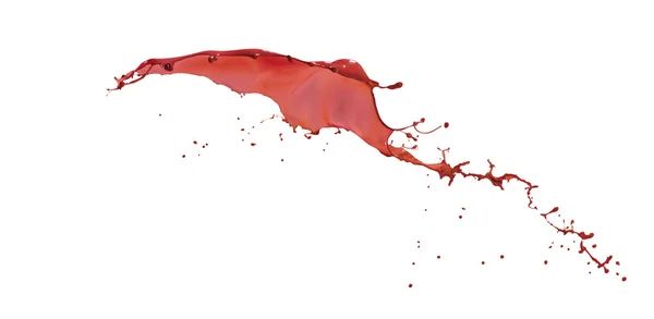 Red splash over white background — Stock Photo, Image