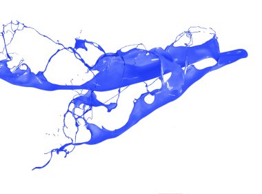 Blue splash isolated on white background3 clipart