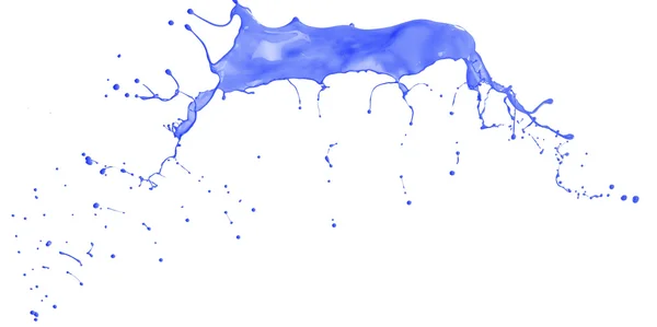 Spruzzo blu isolato su sfondo bianco22 — Foto Stock