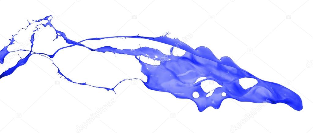 Blue splash isolated on white background42