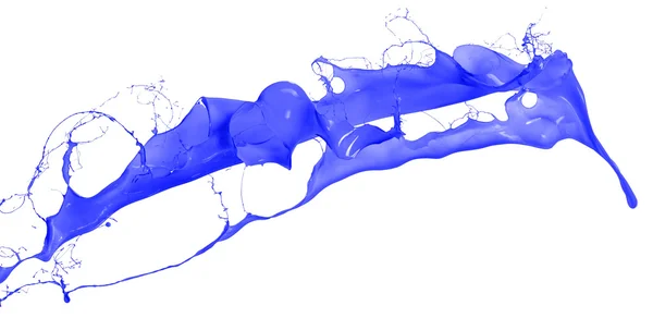 흰색 배경에 고립 된 블루 스플래쉬 — 스톡 사진