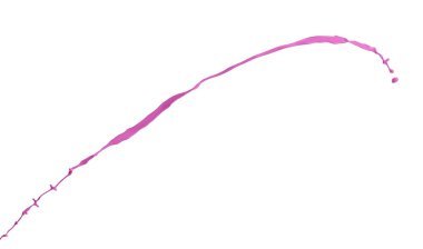 Pembe boya sıçramasına izole üzerinde beyaz arka plan